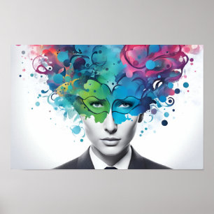 Arte abstracto de salud mental