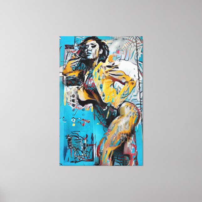 Arte abstracto de silueta de mujer 'determinada' (Anverso)