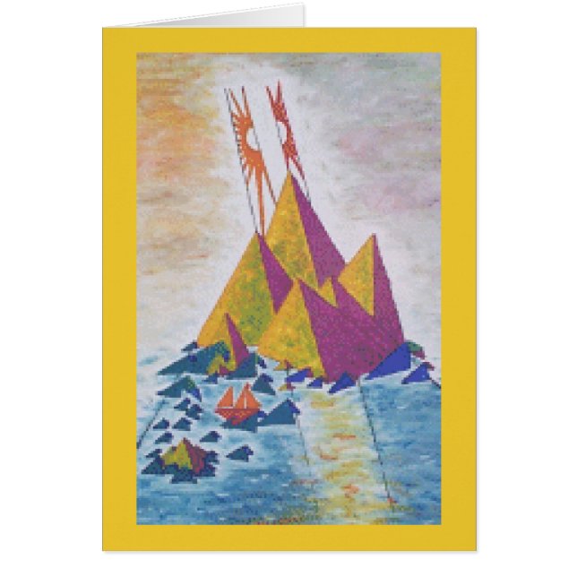 Arte abstracto de Sun de la isla/de Digitaces del (Frente)