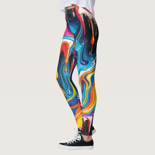Arte abstracto de superficie 1217 - Leggings (Izquierda)
