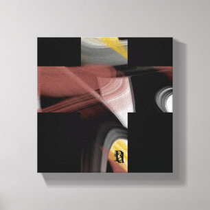 Arte abstracto de tendencia 8x8" Lienzo en polvo b