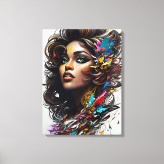 Arte abstracto de una mujer hermosa