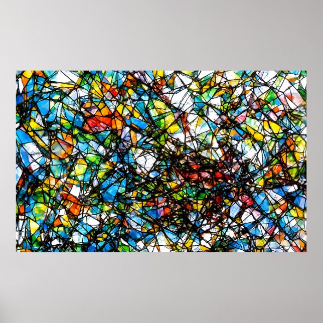 arte abstracto de vidrio roto (Frente)