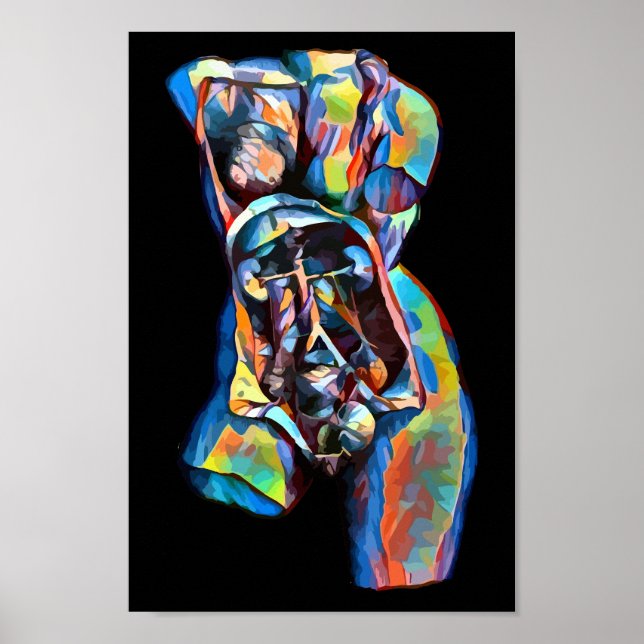 arte abstracto del cuerpo de la anatomía humana co (Frente)