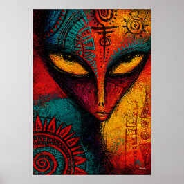 Arte abstracto del espíritu alienígena cósmico – E