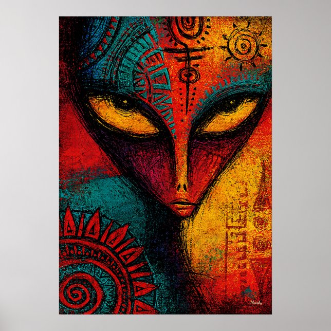 Arte abstracto del espíritu alienígena cósmico – E (Frente)