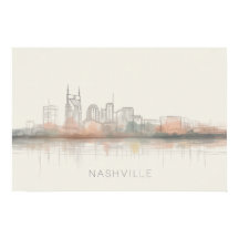 Arte abstracto del horizonte de Nashville Tennesse