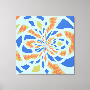 Arte abstracto del mosaico azul y anaranjado