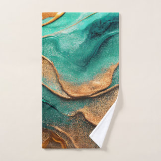 Arte abstracto del océano Verde azulado y el bronc