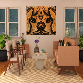 Arte Abstracto Desert Brown Impreso en Lienzo Enro