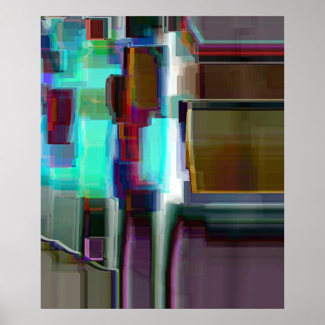 Arte abstracto digital "neón" (Frente)