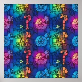 Arte abstracto dinámico y luminoso para decorar pa