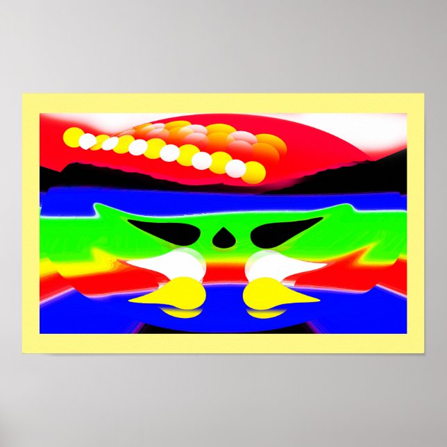 Arte abstracto divertido del mundo futuro (Frente)