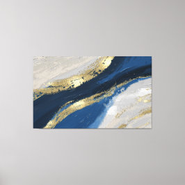 Arte abstracto elegante azul y oro