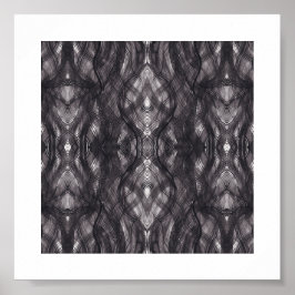 Arte abstracto en acuarela negro Noir Póster