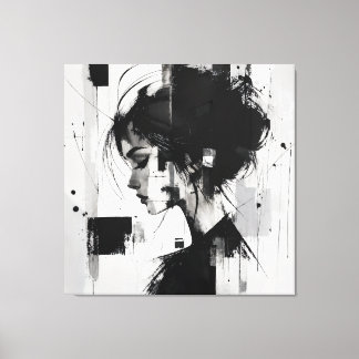 Arte abstracto en blanco y negro