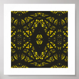 Arte abstracto en gouache amarillo espectroscópico