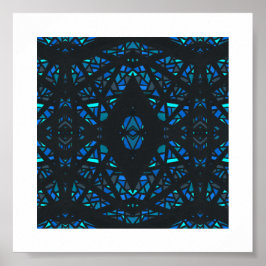 Arte abstracto en gouache azul espectroscópico