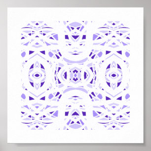 Arte abstracto en gouache blanco morado apasionado