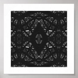 Arte abstracto en gouache blanco y negro espectros
