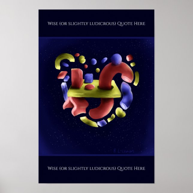 Arte abstracto en impresión, papel de cartel de va (Frente)