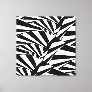 Arte abstracto en lienzo con remolino en blanco y 