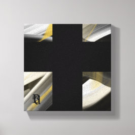 Arte abstracto en lienzo de 8x8" tendencia negro b