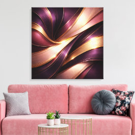 Arte abstracto en lienzo de lujo con flujo de ciru