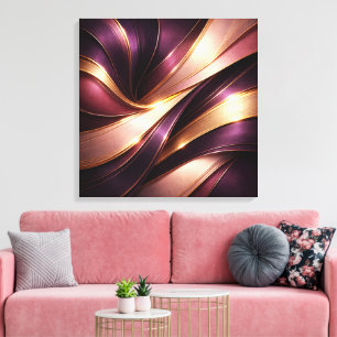 Arte abstracto en lienzo de lujo con flujo de ciru