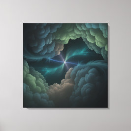 Arte abstracto en lienzo de nube cósmica para pare