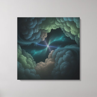 Arte abstracto en lienzo de nube cósmica para pare