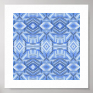 Arte abstracto en pastel suave azul staccato
