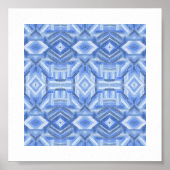 Arte abstracto en pastel suave azul staccato (Frente)