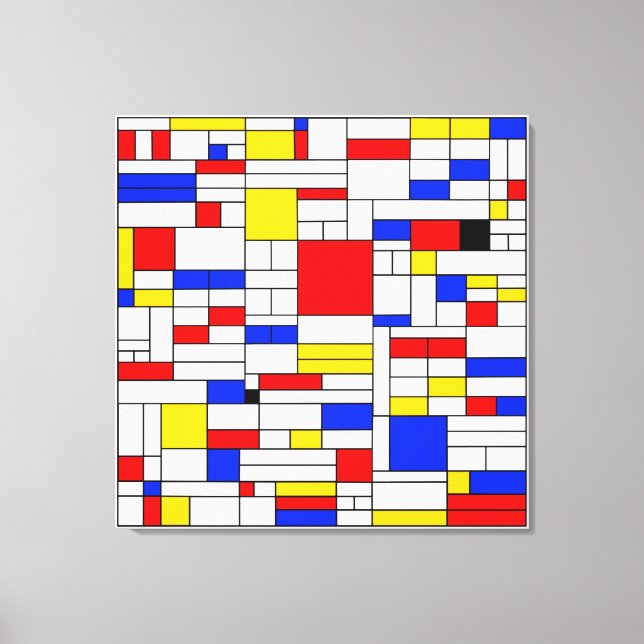 Arte abstracto estilo Piet Mondrian (Anverso)