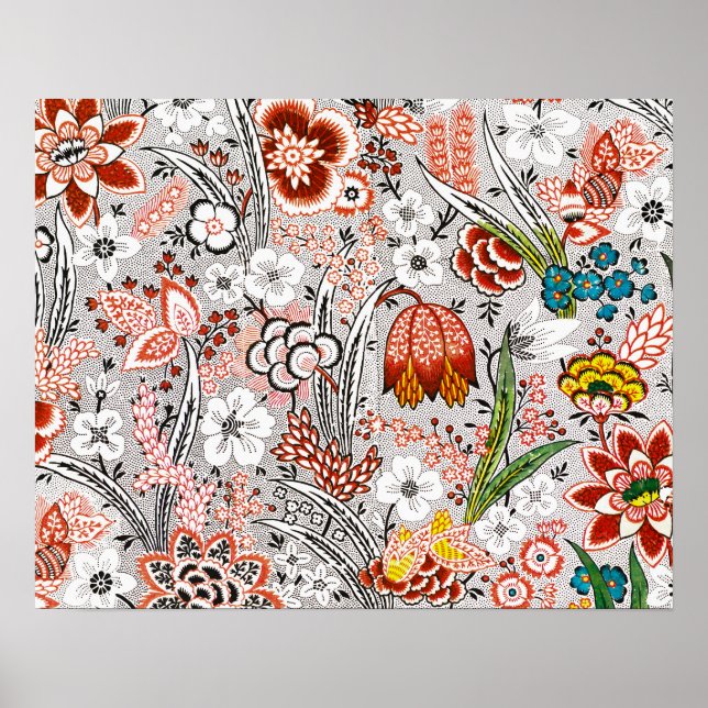 Arte abstracto floral boho vintage elegante | (Frente)