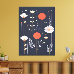 Arte abstracto floral brillante