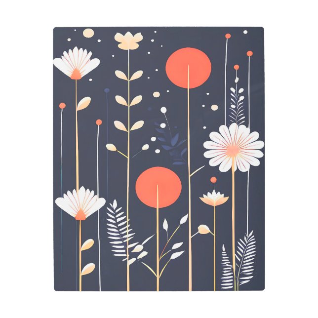 Arte abstracto floral brillante (Anverso)