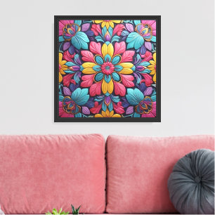Arte abstracto floral simétrico