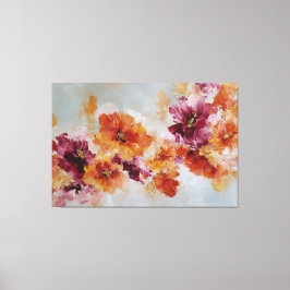 Arte abstracto floral texturizado vívido para pare