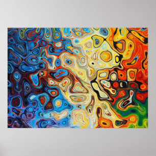 ARTE ABSTRACTO FLUIDO PSICODÉLICO COLORIDO
