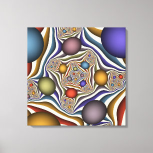 Arte abstracto fractal moderno colorido volador