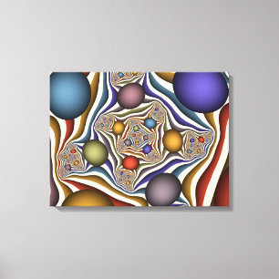 Arte abstracto fractal moderno colorido volando