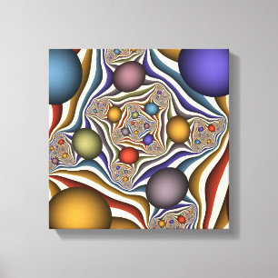 Arte abstracto fractal moderno y colorido que vuel