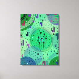 Arte abstracto: Fruta Kiwi Verde