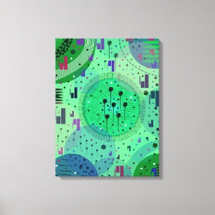 Arte abstracto: Fruta Kiwi Verde