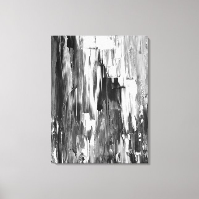 Arte abstracto 'fundido' en blanco y negro (Anverso)