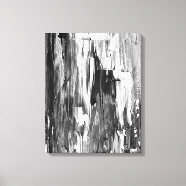 Arte abstracto 'fundido' en blanco y negro (Anverso)