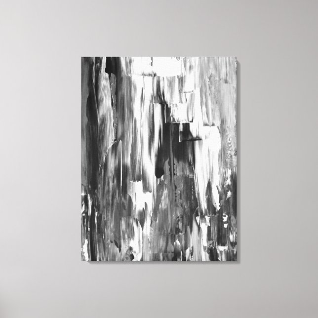 Arte abstracto 'fundido' en blanco y negro (Anverso)