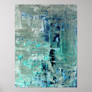 Arte abstracto "generoso" turquesa