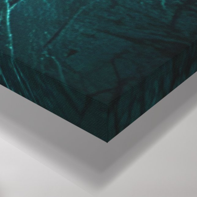 Arte abstracto geométrico audaz - Verde azulado te (Esquina (abajo))